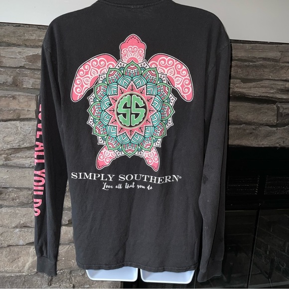 Simply Southern Boho Turtle Long Sleeve Tee - Picture 3 of 4